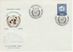 1965-10-24 United Nations 20th Anniversary FDC (82190)
