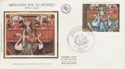 1979-01-13 France Music Stamp Silk FDC (82221)