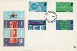1969-10-01 Post Office Technology Stamps Hounslow FDC (82296)