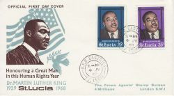 1968-07-04 St Lucia Martin Luther King FDC (82370)