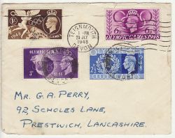 1948-07-29 KGVI Olympic Games Teignmouth FDC (82415)