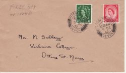 1952-12-05 Wilding Definitive Stamps Devon cds FDC (82552)