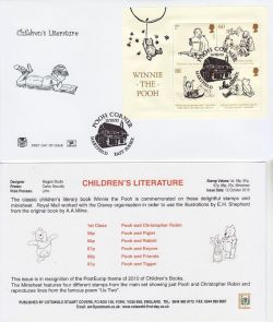 2010-10-12 Winnie the Pooh Stamps M/S Hartfield FDC (82674)