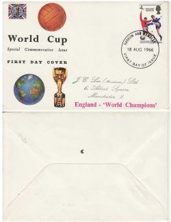 1966-08-18 Football England Winners Wembley FDC (82777)