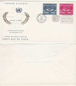 1965-06-26 United Nations 20th Anniv Stamps FDC (82834)