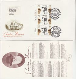 1982-02-10 Charles Darwin Cylinder Stamps Plymouth FDC (82946)
