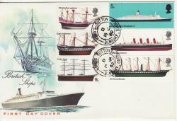 1969-01-15 British Ships Stamps Banbury cds FDC (82991)