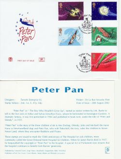 2002-08-20 Peter Pan Stamps Hook FDC (83250)