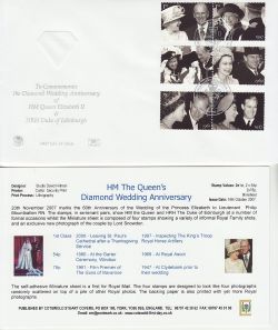 2007-10-16 Diamond Wedding Stamps London SW1 FDC (83309)