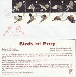 2003-01-14 Birds of Prey Stamps Eagle Heights FDC (83315)