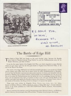 1967-10-23 Battle of Edge Hill Commemorative Env (83490)