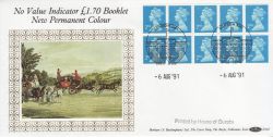 1991-08-06 £1.70 Booklet Definitive Stamps London SW1 FDC (83566)