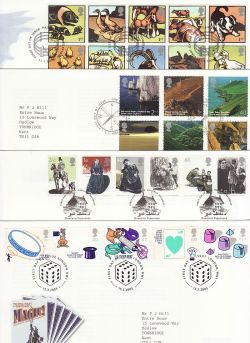 2005 Bulk Buy x 12 FDC From 2005 With Special Pmks (83667)
