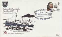 1982-08-16 RNLI Official Cover No85 Padstow (83697)