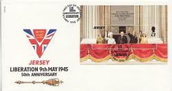 1995-05-09 Jersey Liberation M/Sheet FDC (83806)