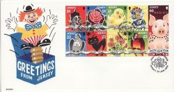 1995-01-24 Jersey Greetings Stamps FDC (83810)