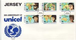 1996-02-19 Jersey Unicef Stamps FDC (83813)