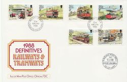 1988-02-10 IOM Railway & Tramways TPO FDC (83839)