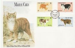 1989-02-08 IOM Manx Cats Stamps FDC (83849)