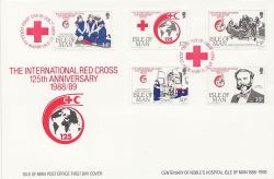 1989-10-16 IOM Red Cross Stamps FDC (83855)