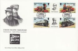 1992-05-22 IOM Union Pacific Railway Stamps FDC (83889)