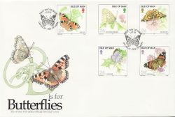 1993-09-15 IOM Butterflies Stamps FDC (83901)