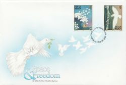 1995-04-28 IOM Europa Peace & Freedom Stamps FDC (83921)