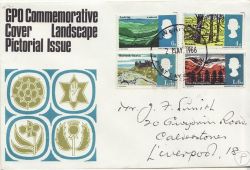 1966-05-02 Landscapes Stamps PHOS Liverpool FDC (83957)