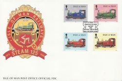1998-05-02 IOM Steam Railways Stamps FDC (83968)