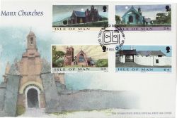 1999-09-22 IOM Manx Churches Stamps FDC (83981)