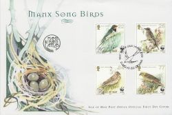 2000-05-05 IOM Manx Song Birds Stamps FDC (83993)