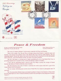 1995-05-02 Peace and Freedom Stamps Whitehall SW1 FDC (83054)