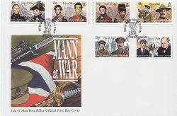 2001-05-22 IOM Mann at War Stamps FDC (84007)