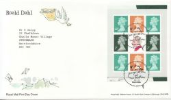 2012-01-10 Roald Dahl Booklet Stamps Gt Missenden FDC (84033)