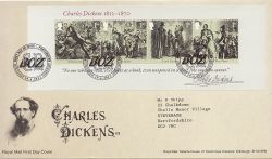 2012-06-19 Charles Dickens Stamps M/S Portsmouth FDC (84046)