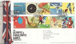 2010-07-27 Olympic Games Stamps Rowington FDC (84088)