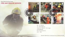 2009-09-01 Fire and Rescue Stamps Hose FDC (84118)