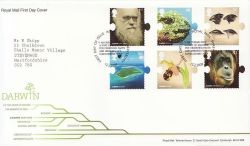 2009-02-12 Charles Darwin Stamps Shrewsbury FDC (84128)