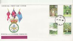 1983-08-24 British Gardens Stamps Forces PO 60 cds FDC (84147)