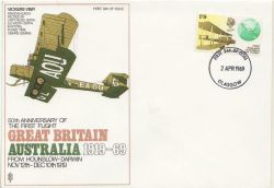 1969-04-02 England - Australia Flight Glasgow FDC (84157)
