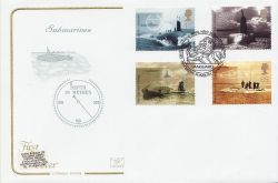 2001-04-10 Submarines Stamps Devonport FDC (84365)