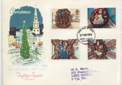 1974-11-27 Christmas Stamps S Shields FDC (84460)