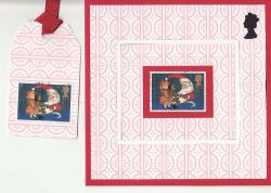 Handmade Christmas Stamp Card & Tag (84510)