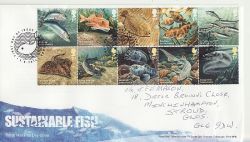 2014-06-05 Sustainable Fish Stamps Fishguard FDC (84592)