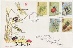 1985-03-12 Insects Stamps Sutton FDC (84619)