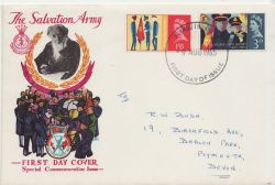1965-08-09 Salvation Army Stamps Plymouth FDC (84709)
