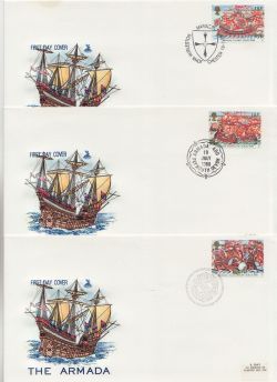 1988-07-19 Armada Stamps x5 Mercury SHS FDC (84739)