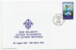 2002-04-23 IOM Queen Mother £3 Stamp FDC (84889)