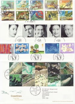 2002 Bulk Buy x 12 FDC from 2002 T/House Pmks (84973)