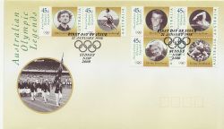 1998-01-21 Australia Olympic Legends Stamps FDC (85050)